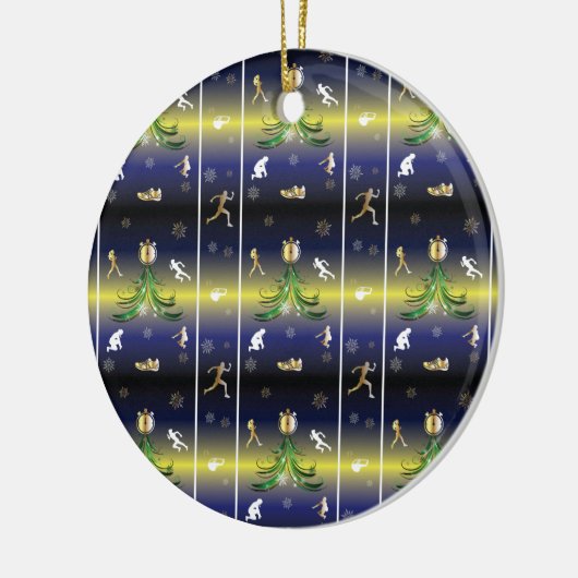 Kerstboom - Meisjes die lopen Keramisch Ornament (Links)