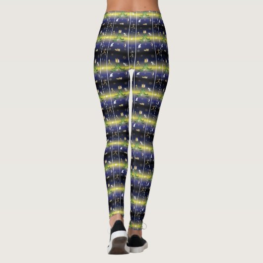 Kerstboom - Meisjes die lopen Leggings (Achterkant)