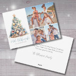 Kerstboom Mele Kalikimaka Beach Foto Feestdagenkaart<br><div class="desc">Kerstboom Mele Kalikimaka Beach Foto Vakantie Kaart. Vier de feestdagen met een kustvibe met behulp van deze horizontale kerstkaart, met ruimte voor drie familiefoto's om het echt persoonlijk te maken. Ideaal voor liefhebbers van de oceaan of mensen die in tropische bestemmingen zoals Hawaï, Florida of de Bahama's wonen, dit ontwerp...</div>