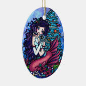 Kerstboom Mermaid Cadeaus Art van Hannah Lynn Keramisch Ornament (Rechts)