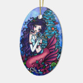 Kerstboom Mermaid Cadeaus Art van Hannah Lynn Keramisch Ornament (Links)