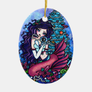 Kerstboom Mermaid Cadeaus Art van Hannah Lynn Keramisch Ornament