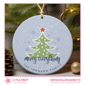 Kerstboom Merry Alles gepersonaliseerd Keramisch Ornament