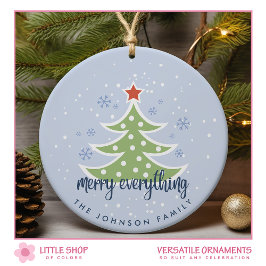Kerstboom Merry Alles gepersonaliseerd Keramisch Ornament
