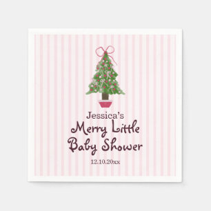 Kerstboom Merry Baby Shower Servet