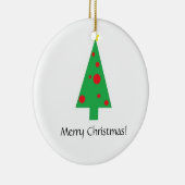 kerstboom, MERRY CHRISTMAS! Keramisch Ornament (Rechts)