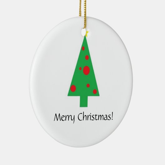 kerstboom, MERRY CHRISTMAS! Keramisch Ornament (Rechts)