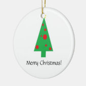 kerstboom, MERRY CHRISTMAS! Keramisch Ornament (Links)