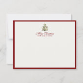 Kerstboom Merry Christmas Note Kaart (Voorkant)