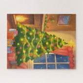 Kerstboom | Merry Christmas Schilderij Legpuzzel (Horizontaal)