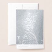 Kerstboom met blauwe lichten folie kaarten (Met envelop)