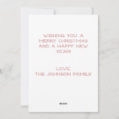 Kerstboom met bogen Flat Holiday Kaart (Achterkant)