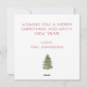 Kerstboom met bogen Vakantie Kaart (Achterkant)
