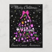 kerstboom met borstkanker briefkaart (Voorkant)