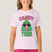 Kerstboom met Bubble Gum Kerst T-shirt (Voorkant)