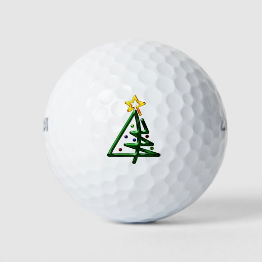 Kerstboom met buulkermis golfballen (Voorkant)