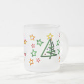 Kerstboom met buulkermis matglas koffiemok (Voorkant rechts)