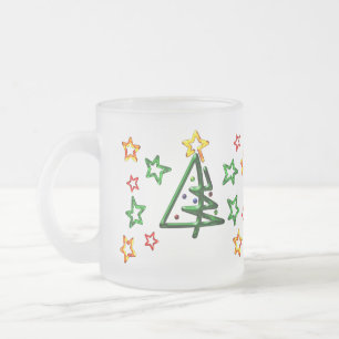 Kerstboom met buulkermis matglas koffiemok