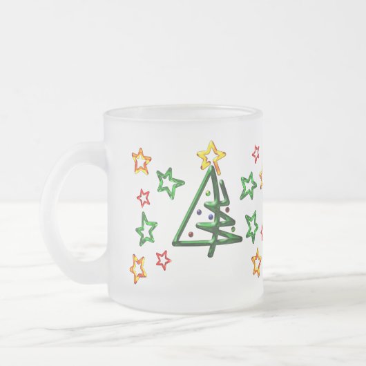 Kerstboom met buulkermis matglas koffiemok (Links)