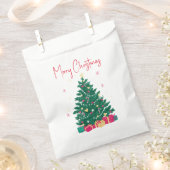 kerstboom met cadeaus bedankzakje (Geknipt)