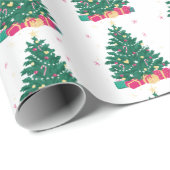 kerstboom met cadeaus cadeaupapier (Rol Hoek)