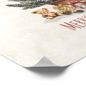 Kerstboom Met Cadeaus en Teddybeer Print (Hoek)