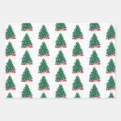 kerstboom met cadeaus inpakpapier vel (Voorkant)