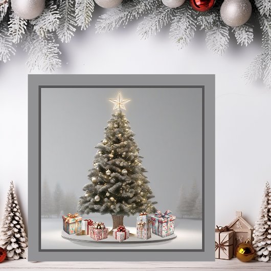 Kerstboom met Cadeaus Magnetische Kaart