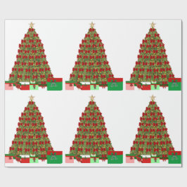 kerstboom met Cadeaus omslagpapier Cadeaupapier