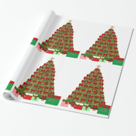kerstboom met Cadeaus omslagpapier Cadeaupapier