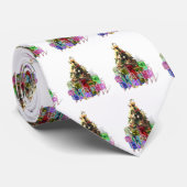 Kerstboom met Cadeaus Stropdas (Opgerold)