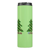 kerstboom met cadeaus thermosbeker (Achterkant)
