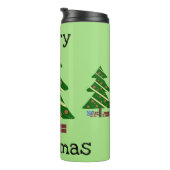 kerstboom met cadeaus thermosbeker (Geroteerd rechts)