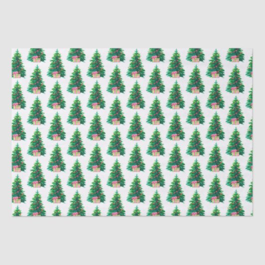 kerstboom met Cadeaus Tissuepapier (Voorkant)