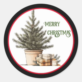 Kerstboom met cadeautjes Sticker