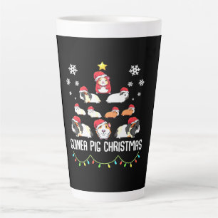 kerstboom met cavia's   Funny Guinea Pig Lover Latte Mok