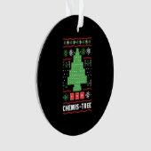 kerstboom met chemie ornament (voorkant)