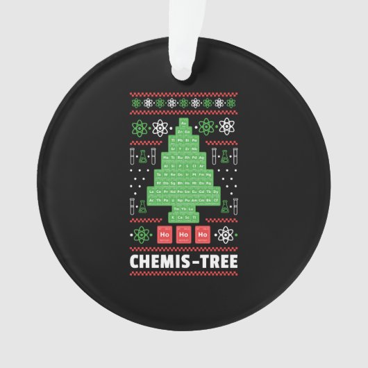 kerstboom met chemie ornament (voorkant)