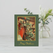  kerstboom met de groene kerstbomen folie feestdagen briefkaart (Staand Voorkant)