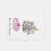 Kerstboom met de hand getekend voor baby's eerste fleece deken (Voorkant (Horizontaal))