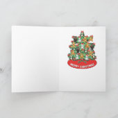 Kerstboom met de Ornamenten van de Teddybeer Feestdagen Kaart (Binnen)