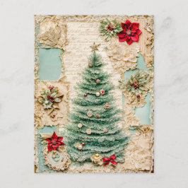 Kerstboom met decoraties feestdagenkaart