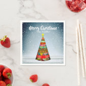 kerstboom met een snowfall servet (Insitu)