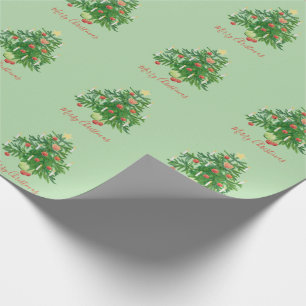 Kerstboom met een Ster & Hart Koekje Cadeaupapier