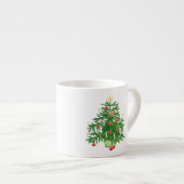 Kerstboom met een Ster & Hart Koekje Espresso Kop (Voorkant rechts)