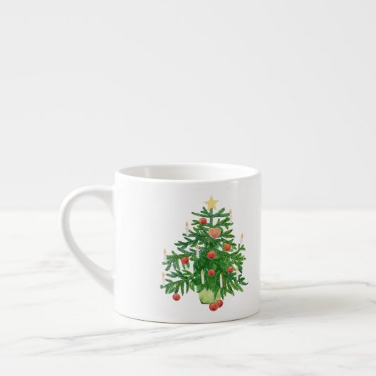 Kerstboom met een Ster & Hart Koekje Espresso Kop (Links)