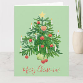 Kerstboom met een Ster & Hart Koekje Kaart