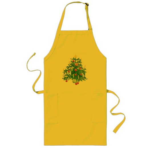 Kerstboom met een ster uit het verleden   lang schort (Voorkant)