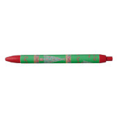 kerstboom met een versiering van rode bogen zwarte inkt pen (Voorkant)