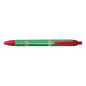 kerstboom met een versiering van rode bogen zwarte inkt pen (Achterkant)